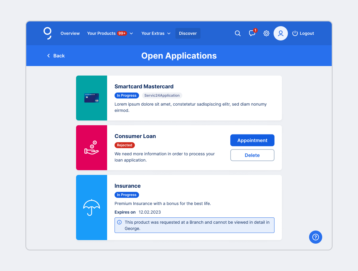 Open Applications Subpage Web