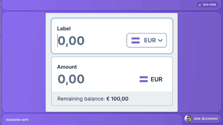 AmountInput form with dyncamically decreasing font size