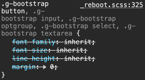 Bootstrap styles getting overriden