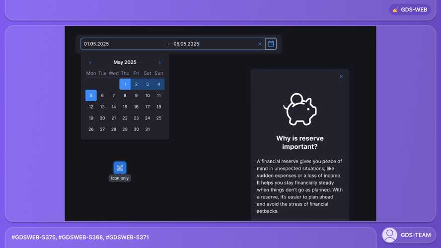 Three components showcasing the dark mode accessibility improvements.