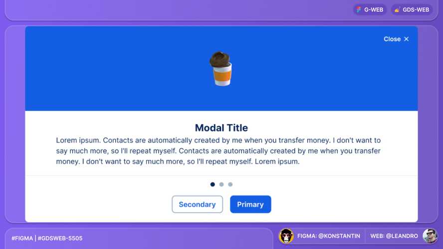 TeaserModal component with a SpotIllustration