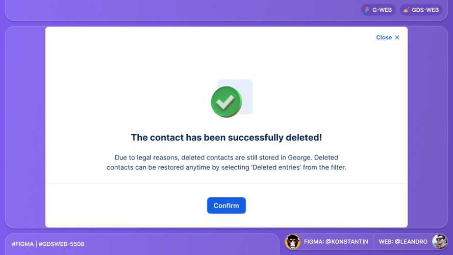 ConfirmationModal component with a SpotIllustration