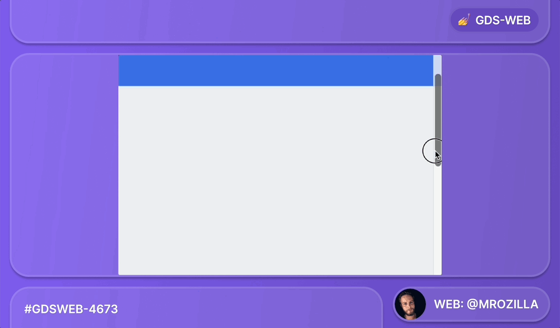 Animation showing how the StripeActionButton behaves when scrolling in a narrow tier.