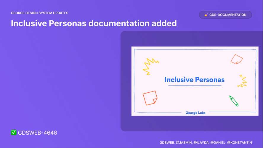 Cover page to the inclusive personas template in Figma