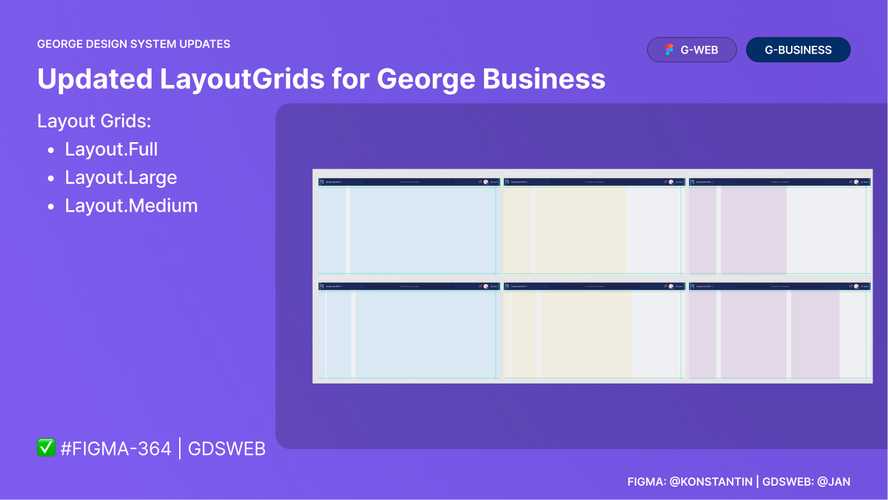 Example of George Business Layout Grids